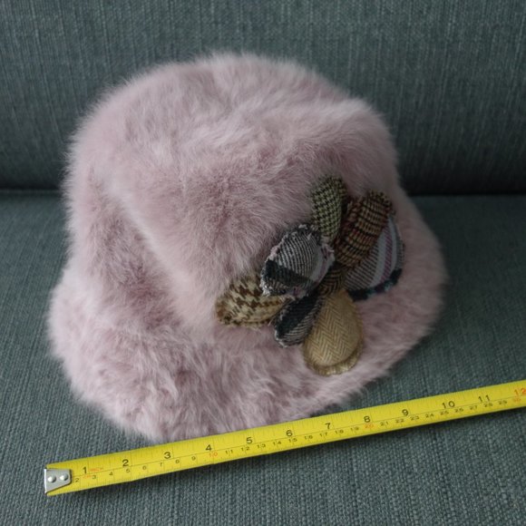 Kangol Pink Furgura with Tweed Bucket Hat Size Medium - Picture 10 of 14